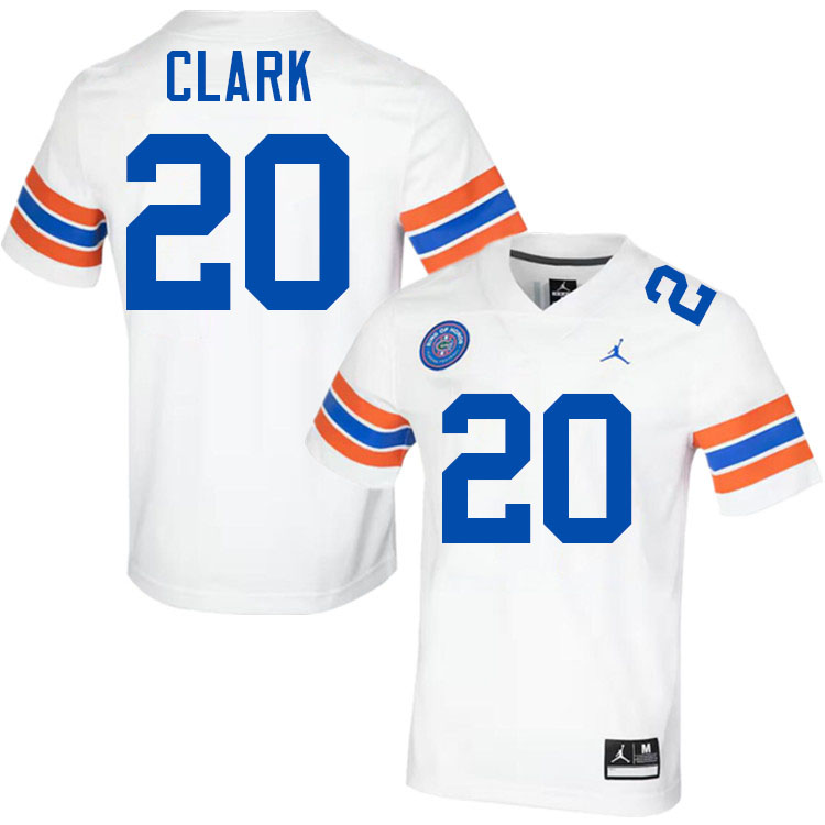 #20 Duke Clark Gators Jersey,Florida Gators College Football Jerseys Stitched-Throwback White  #20 Duke Clark Gators Jersey,Florida Gators College Football Jerseys Stitched-Throwback White
